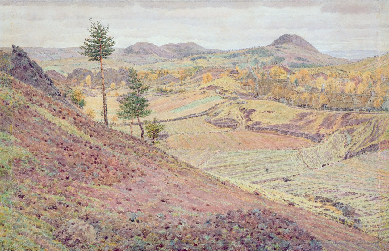 I Auvergne (wc over blyant på papir) av George Price Boyce