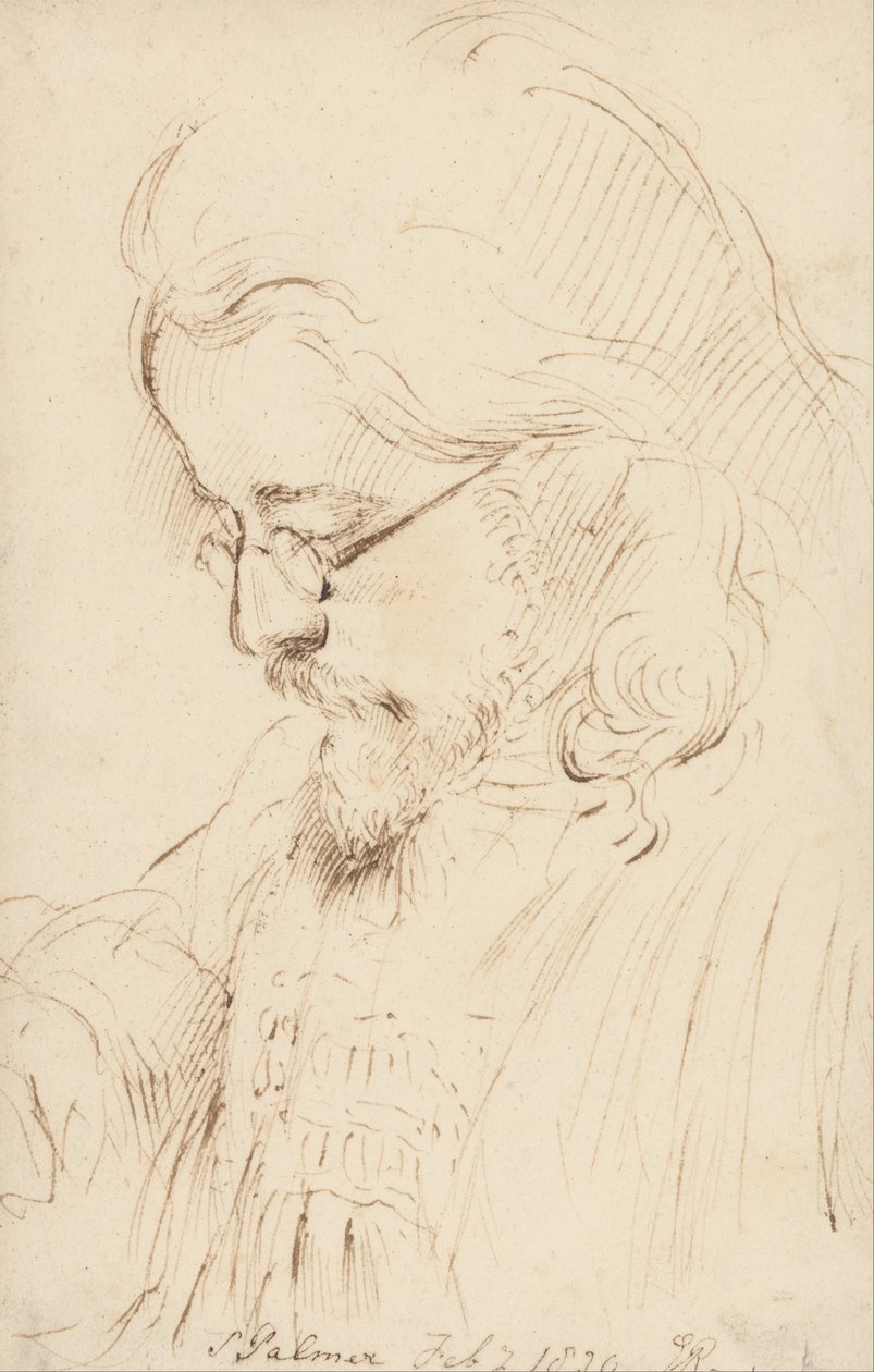 Portrett av Samuel Palmer, hode og skuldre av George Richmond