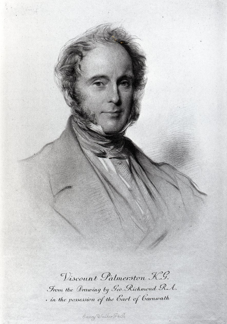 Viscount Palmerston, gravert av Emery Walker av George Richmond