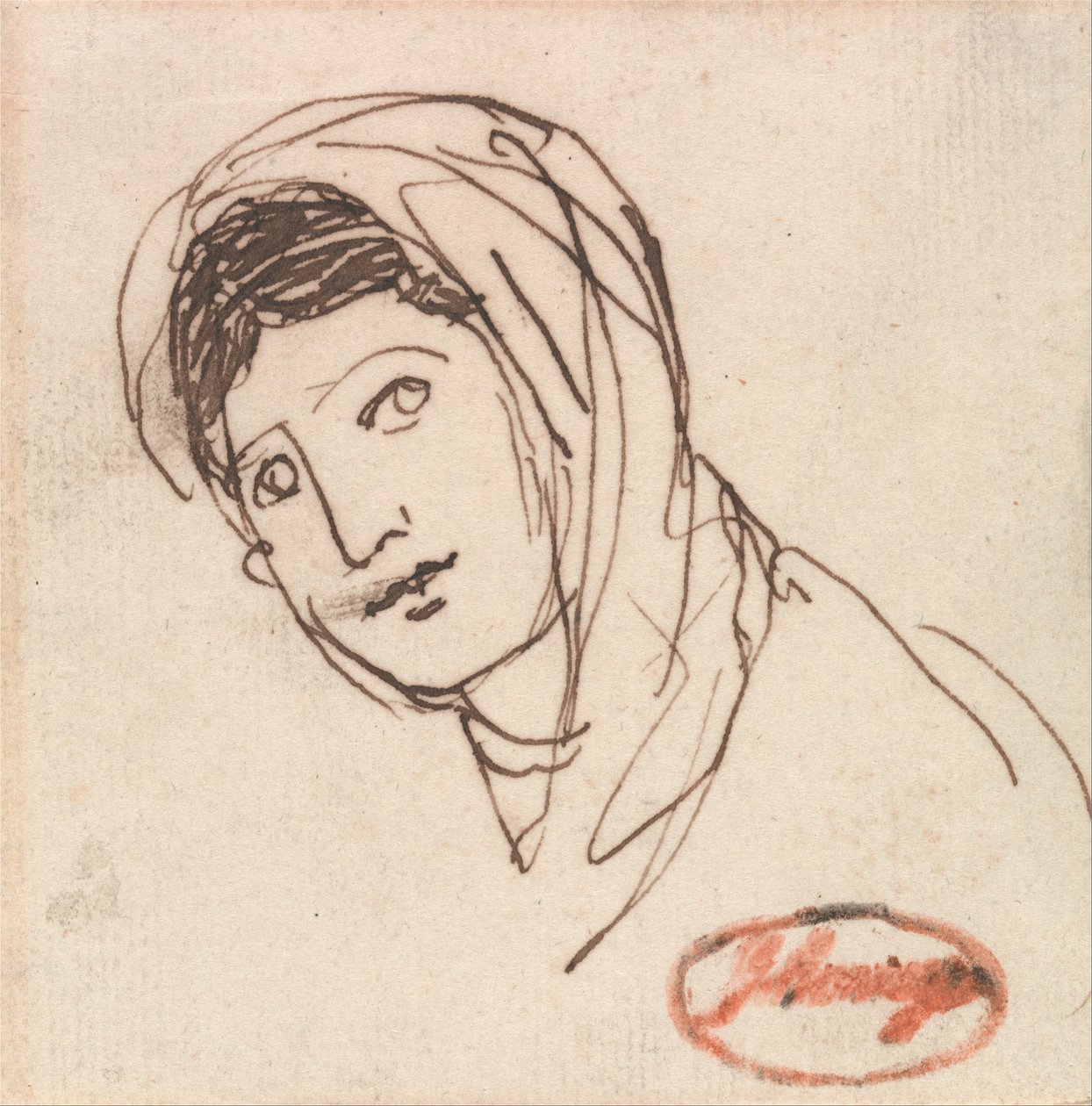 Et kvinnelig hode av George Romney
