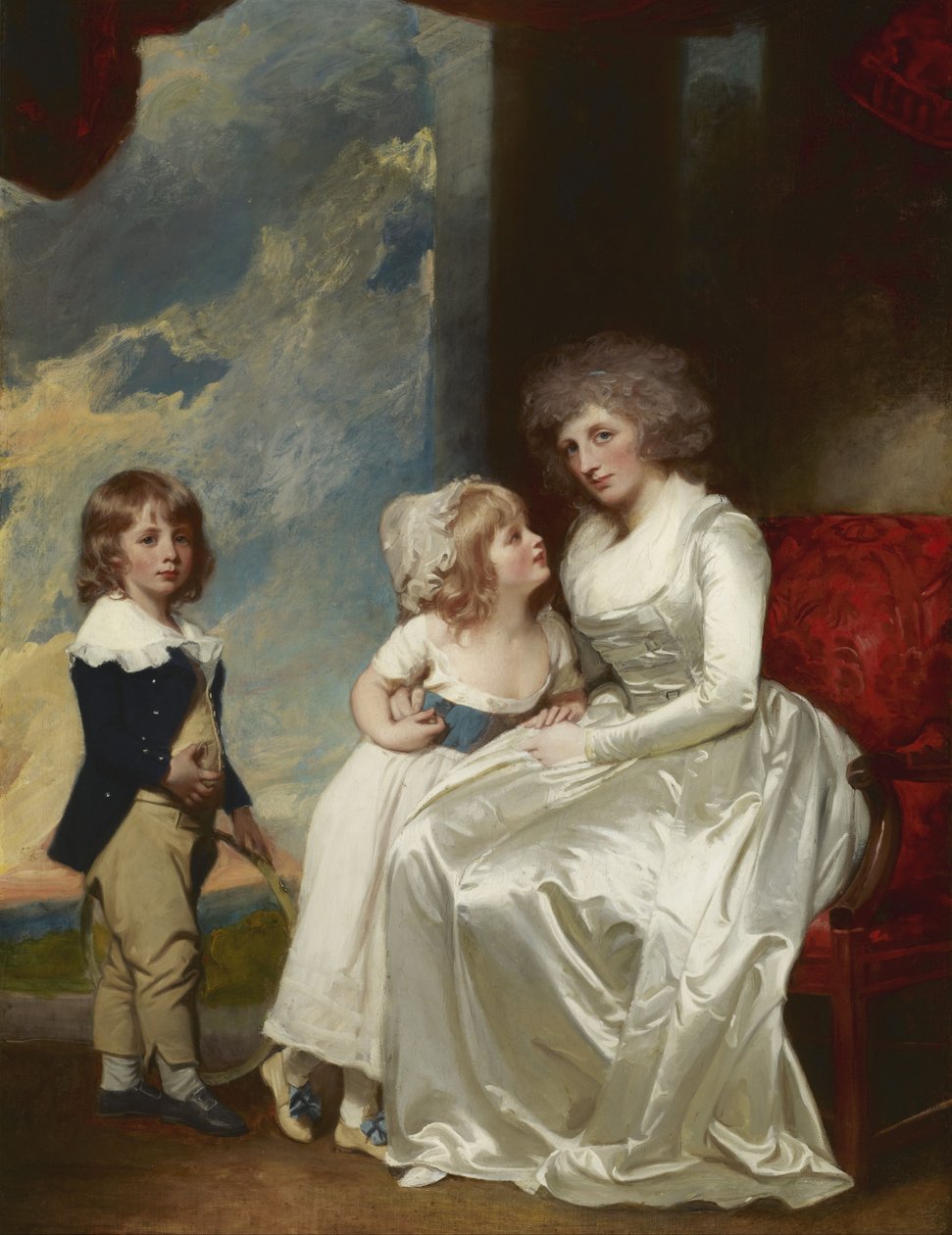 Henrietta, grevinne av Warwick, og hennes barn av George Romney