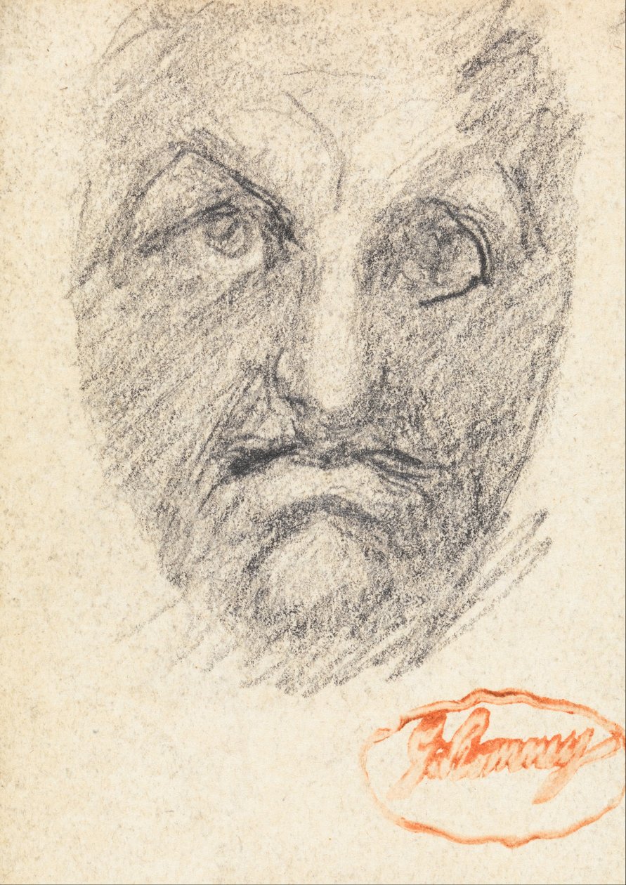 Mannlig hode 1 av George Romney