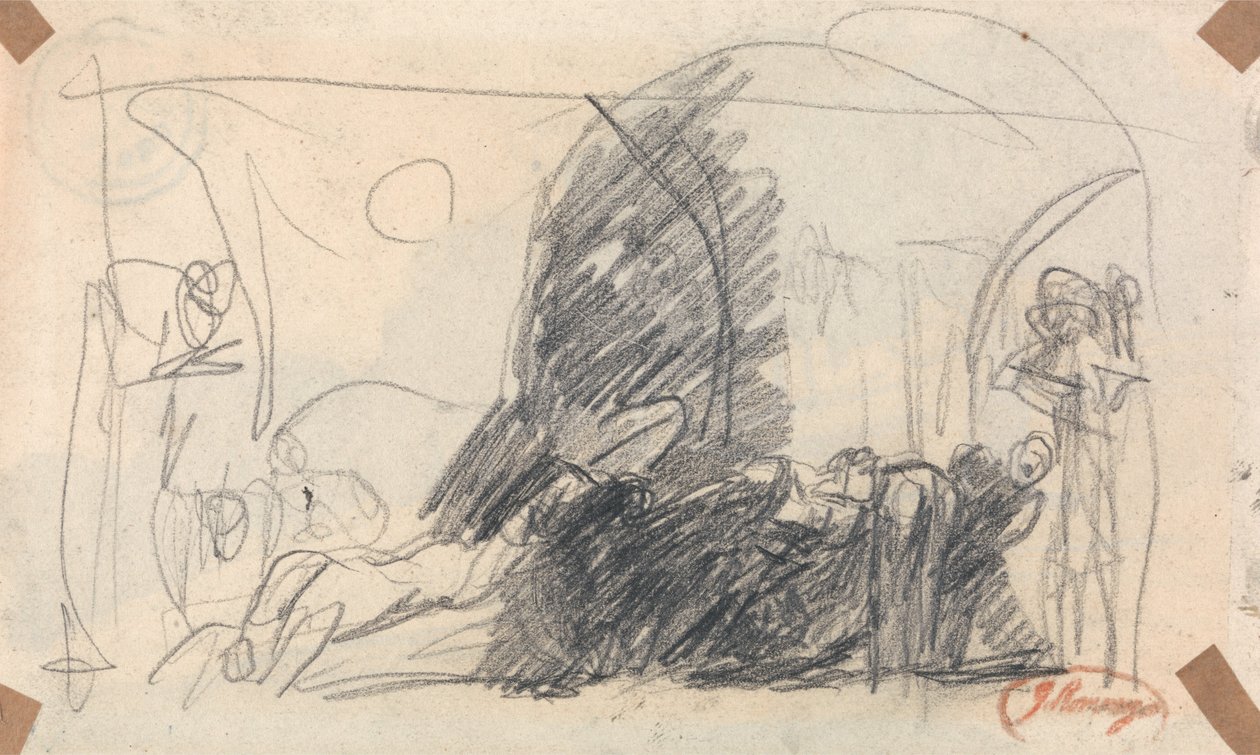 Skisse for Howard Scene av George Romney