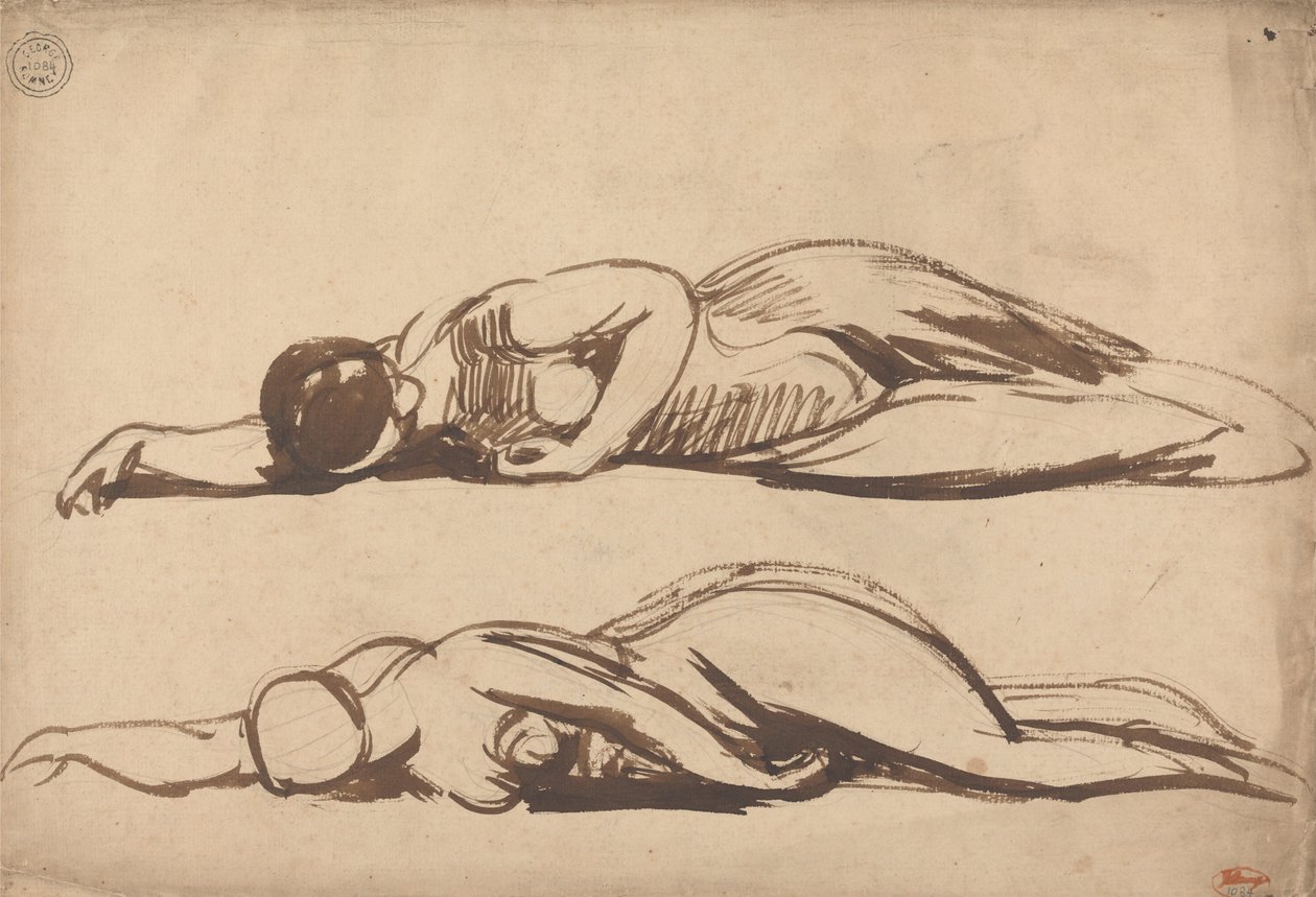 Skisser av en utbredt kvinne av George Romney