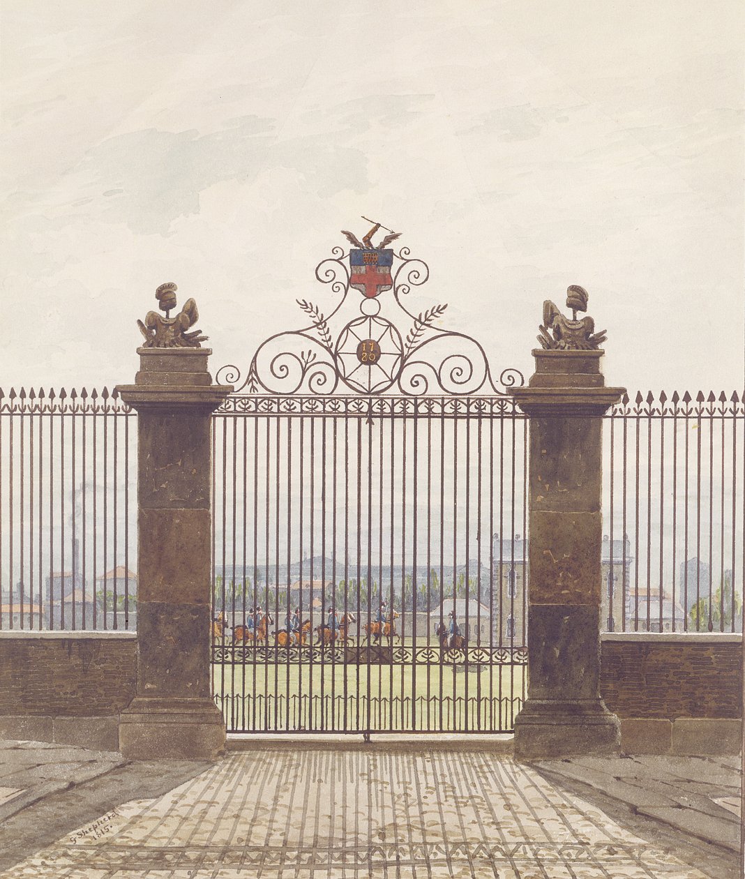 London scene, 1815 av George Shepherd