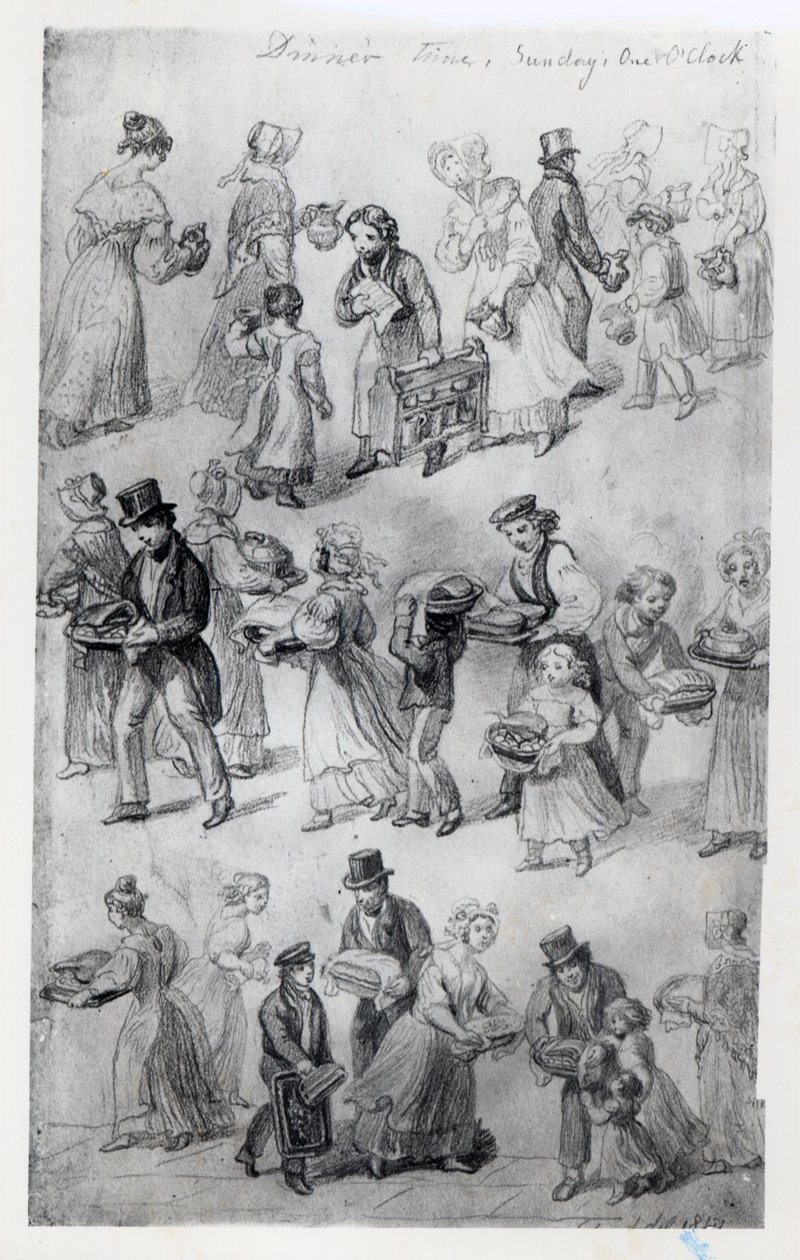 Leverer middag, 1841 av George Snr Scharf