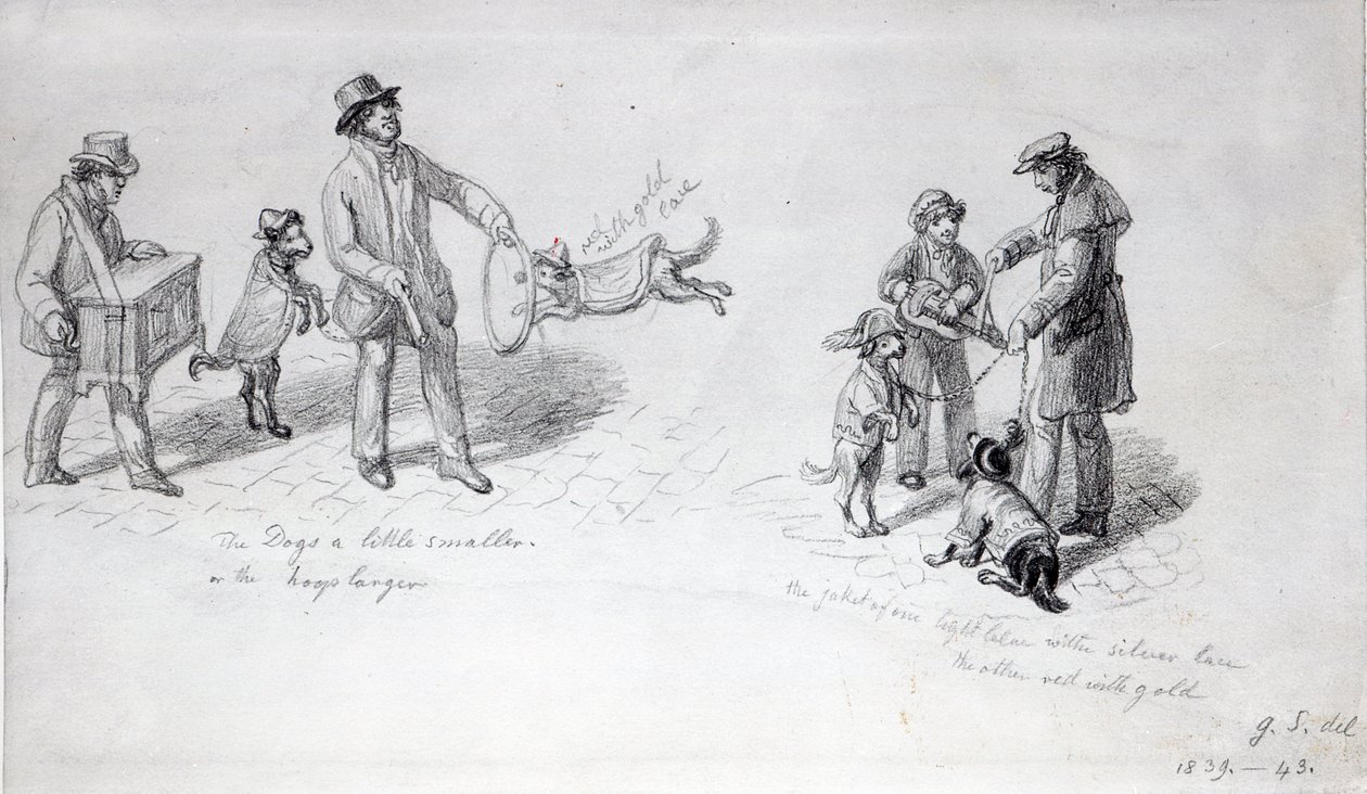 Street Performers, ca. 1839-43 av George Snr Scharf