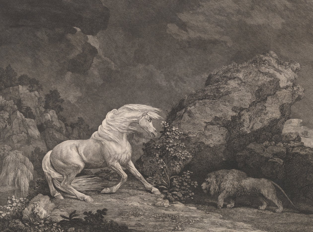 En hest av en løve av George Stubbs