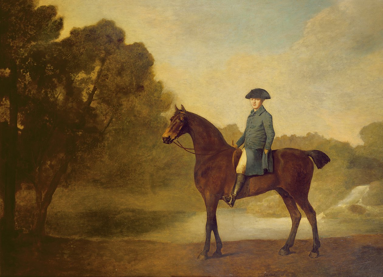 En gentleman på en buktjeger, 1771 av George Stubbs