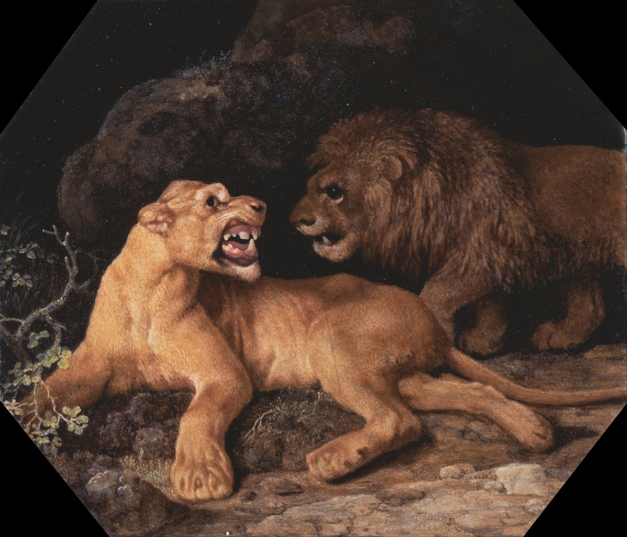Løve og løvinne av George Stubbs