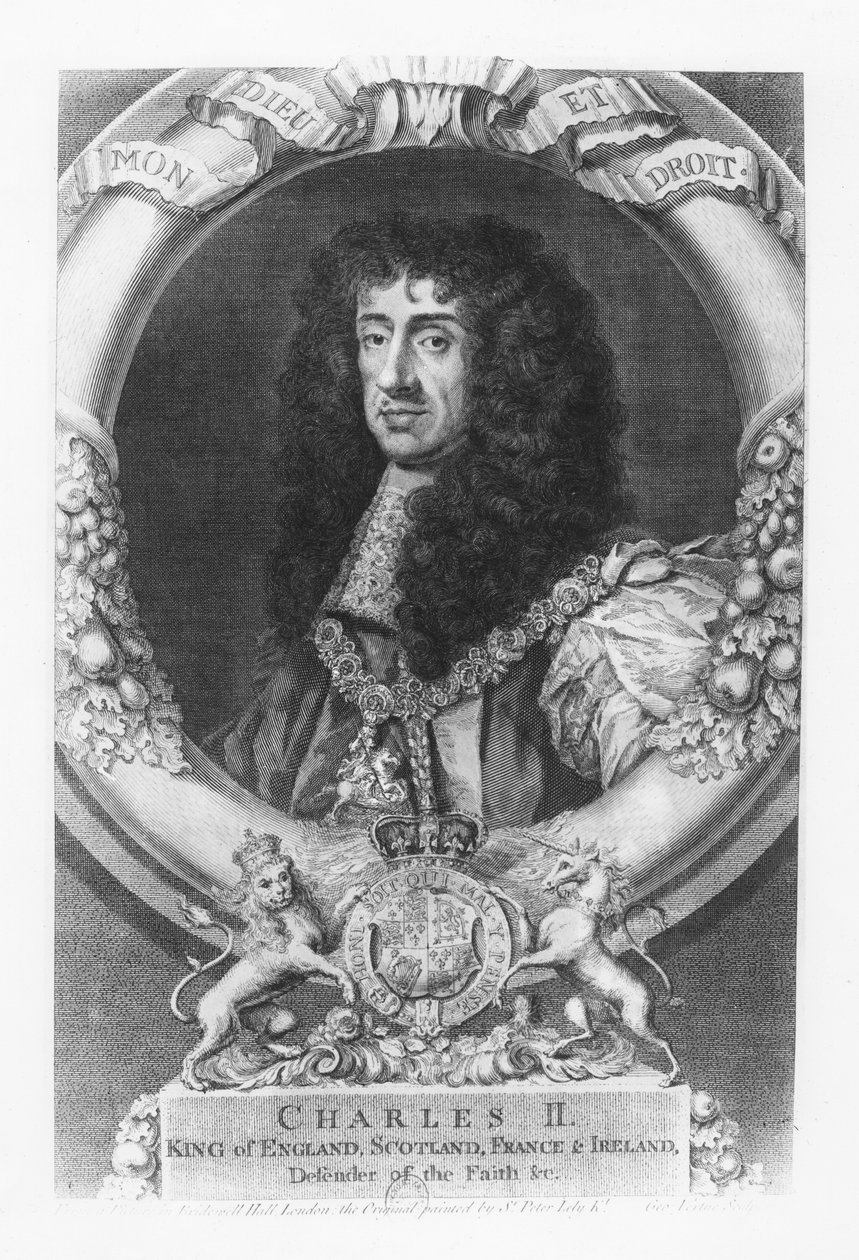 Charles II, konge av England av George Vertue