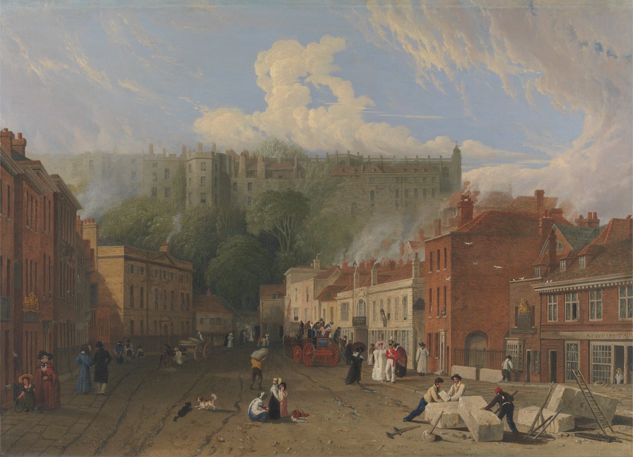 Utsikt over Thames Street, Windsor av George Vincent