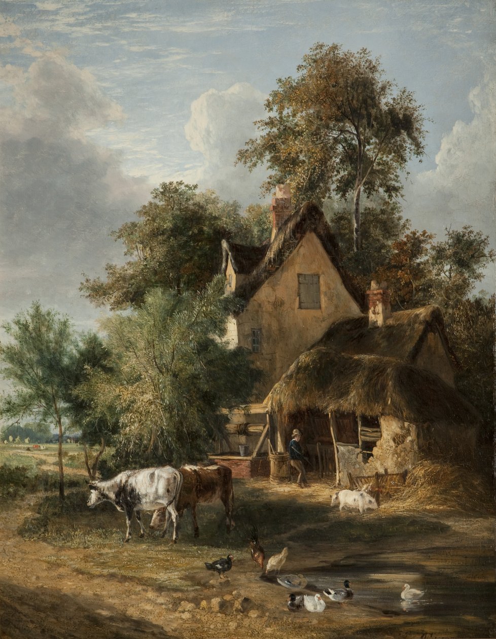 Gårdstun scene av George Vincent