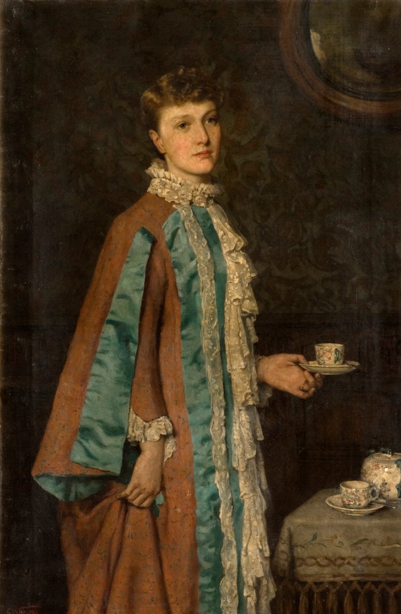 Portrett av Mrs. Clara Rowell, 1884 av George W. Baldry