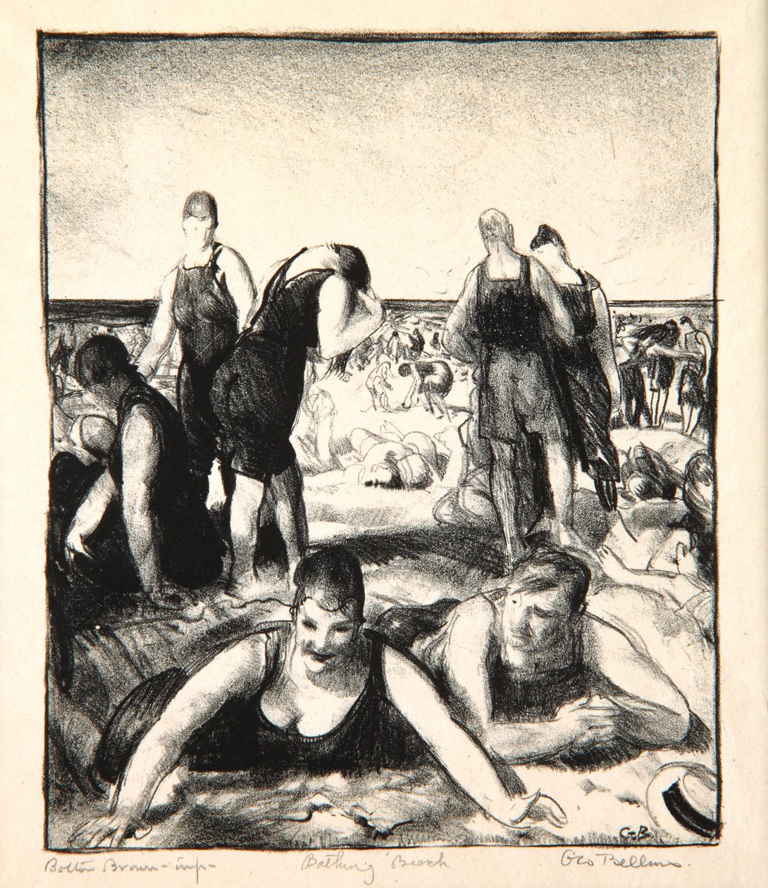 Badestranden, 1921 av George Wesley Bellows