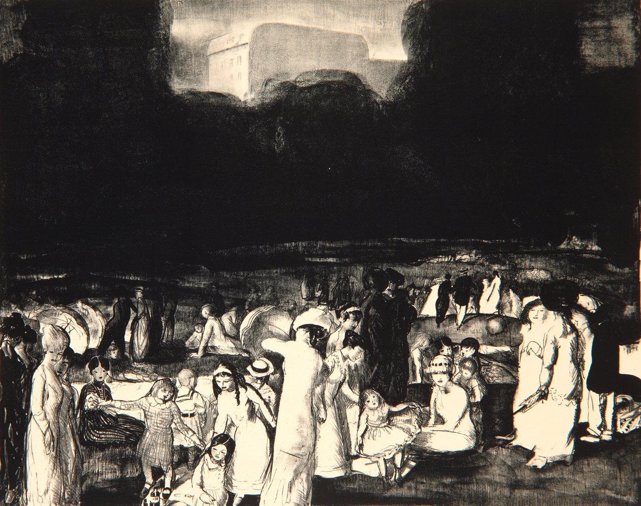 In the Park, Dark, 1916 av George Wesley Bellows