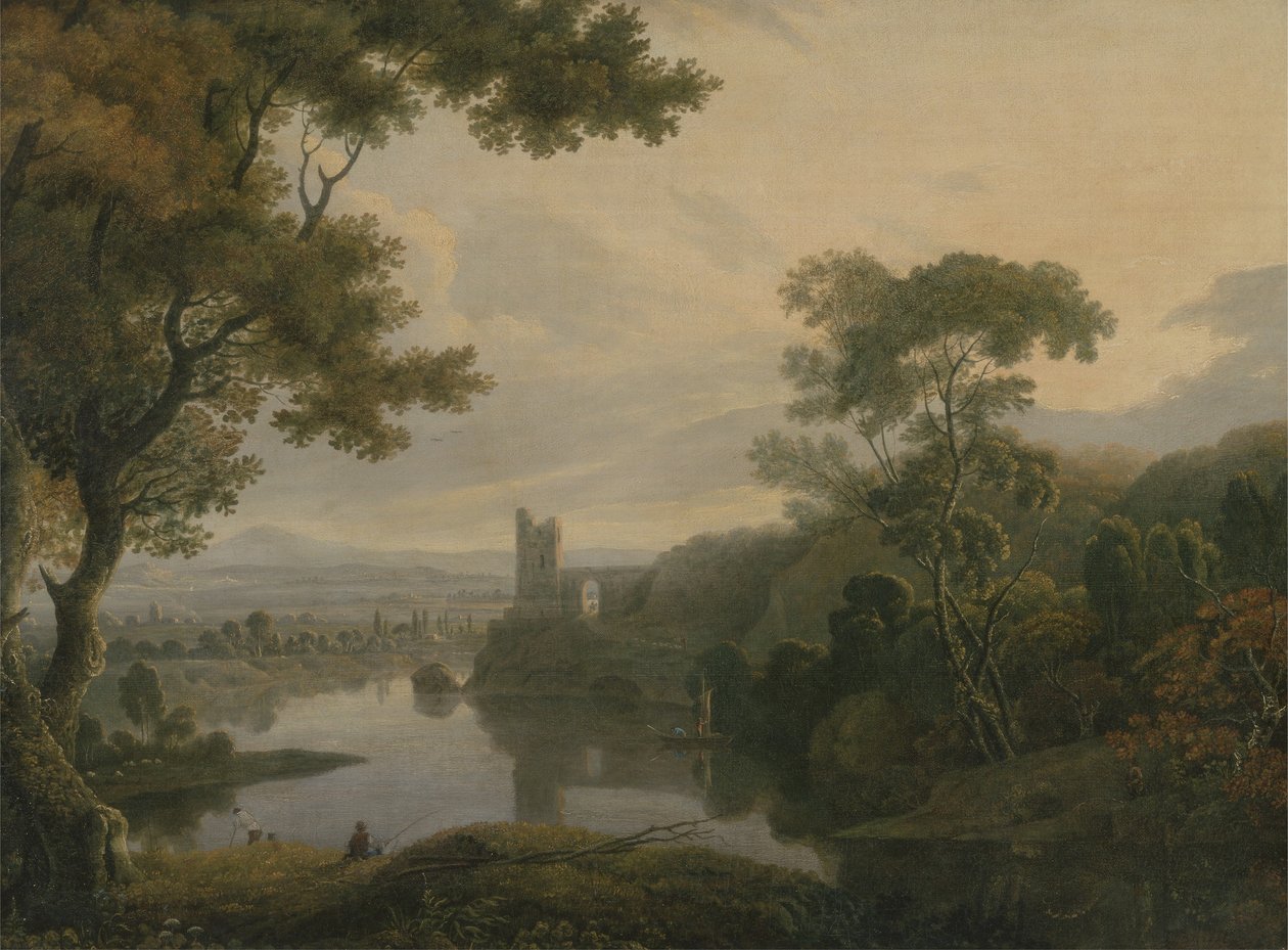 Elvelandskap, 1773 av George the Elder Barret