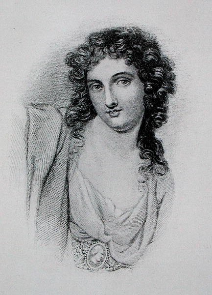 Lady Hamilton (ca. 1765-1815) (gravering) av George (after) Romney