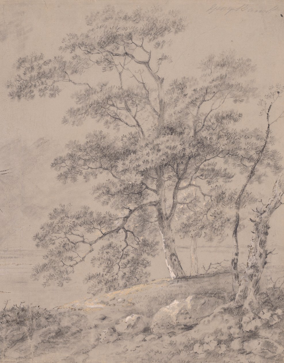 Trestudie av George Barret
