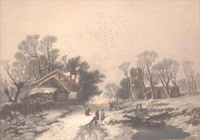 Vinter (trykk) (se også 144946) av George Baxter