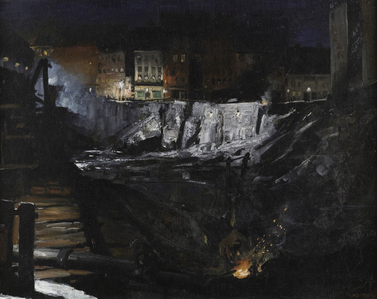 Gravearbeid om natten av George Bellows