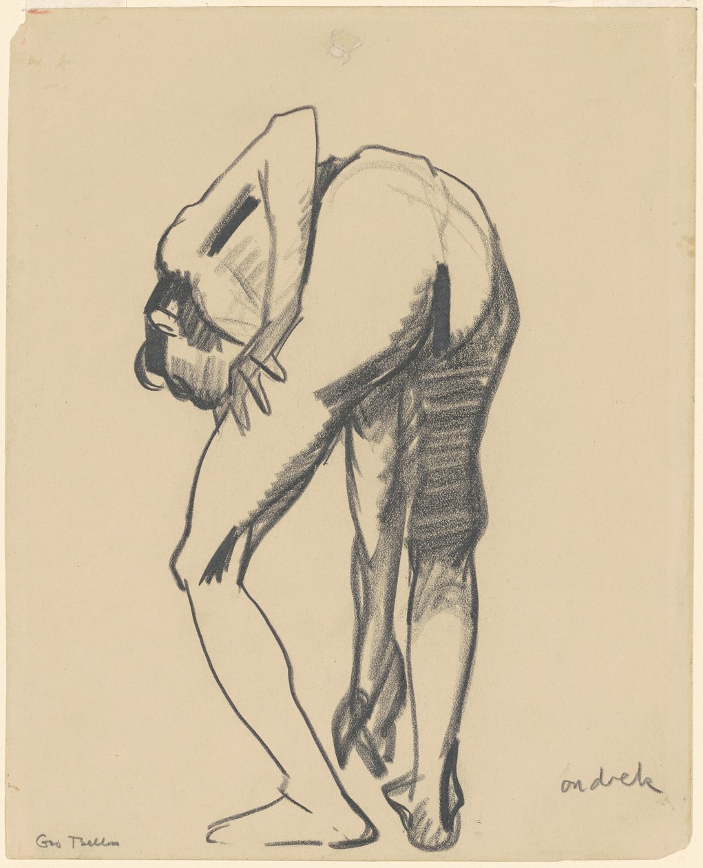 Studie for "Riverfront No. 1" av George Bellows