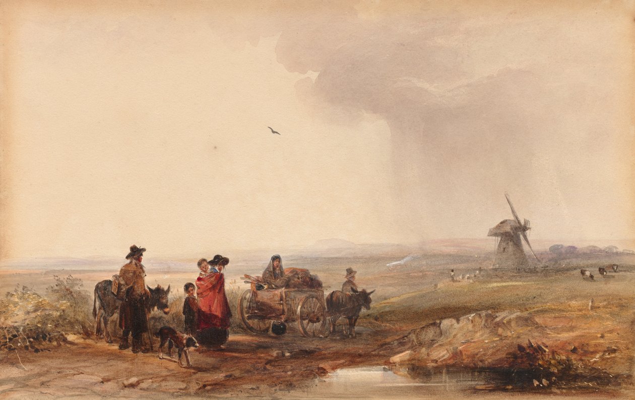 Sigøynerleir, Holland, 1800-tallet. av George Bryant Campion