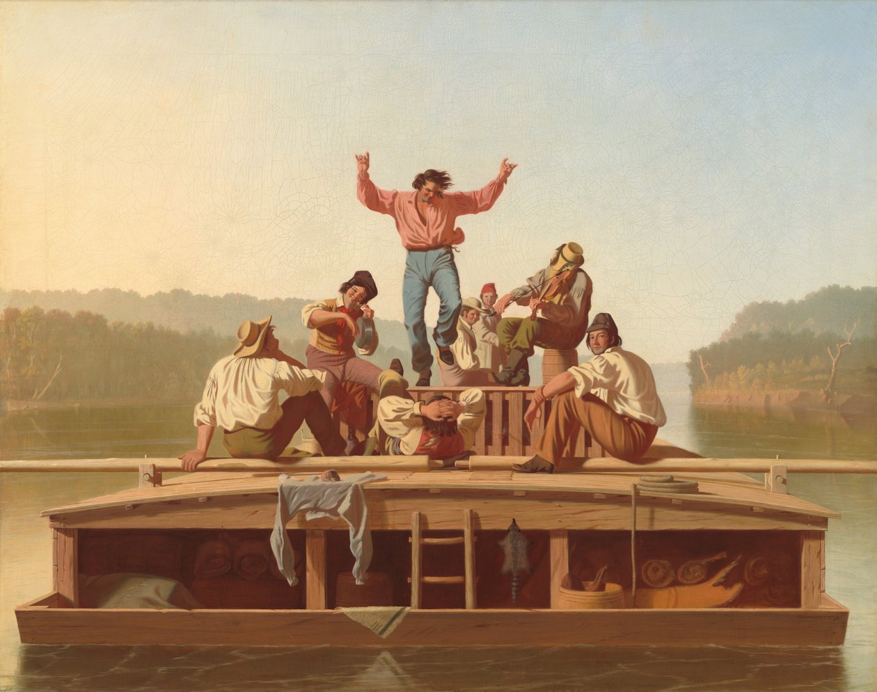 The Jolly Flatboatmen, 1846. av George Caleb Bingham