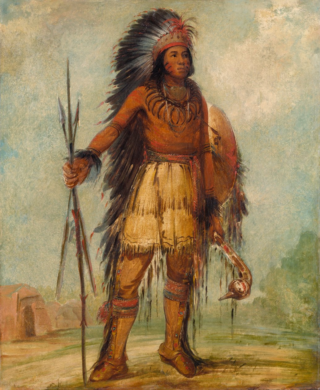 A-wun-ne-wa-be, Bird of Thunder, 1845. av George Catlin