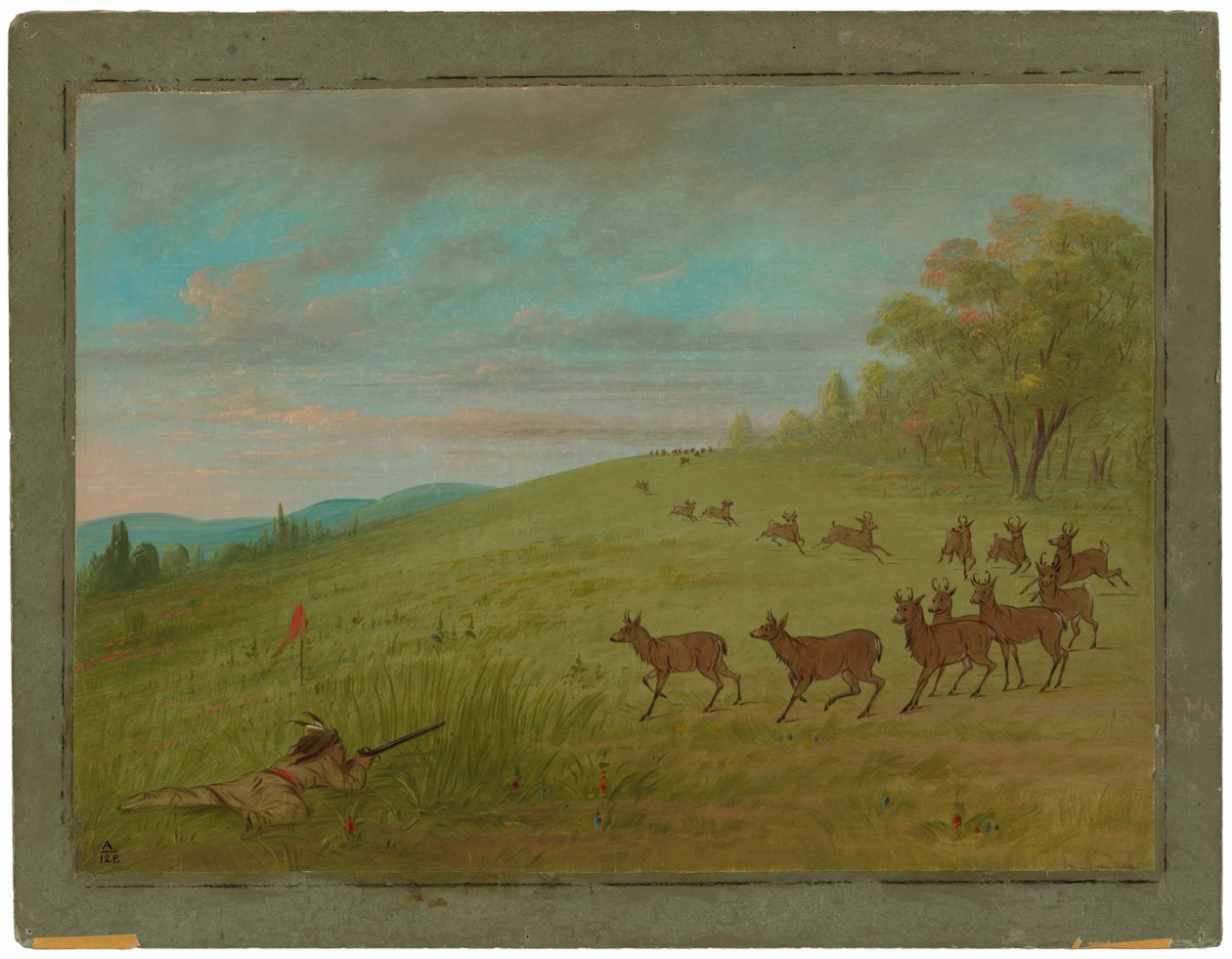 Antilopeskyting - Assiniboine av George Catlin