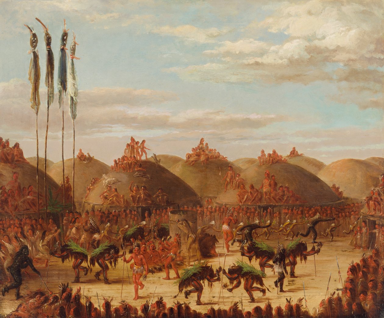 Oksedans, Mandan O-kee-pa-seremoni, 1832. av George Catlin