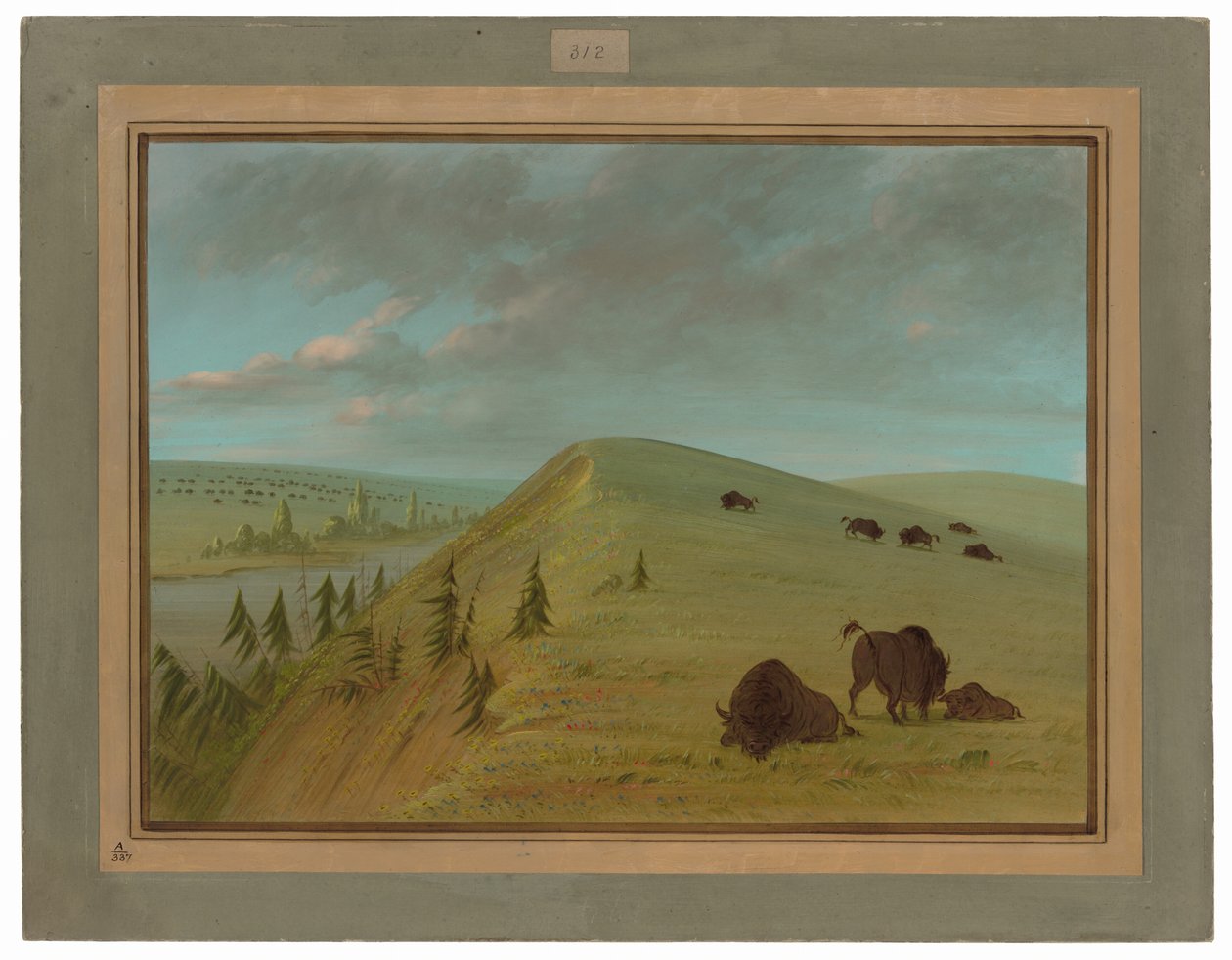 Cedar Bluffs av George Catlin