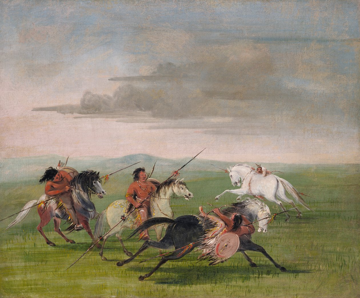 Comanche feats of horsemanship, 1834-1835. av George Catlin