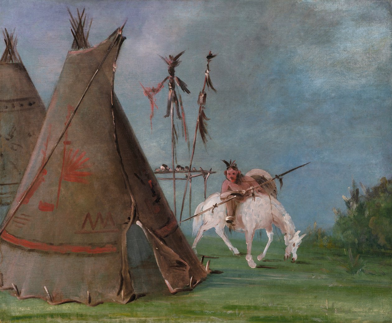 Comanche Lodge of Buffalo Skins, 1834-1835. av George Catlin
