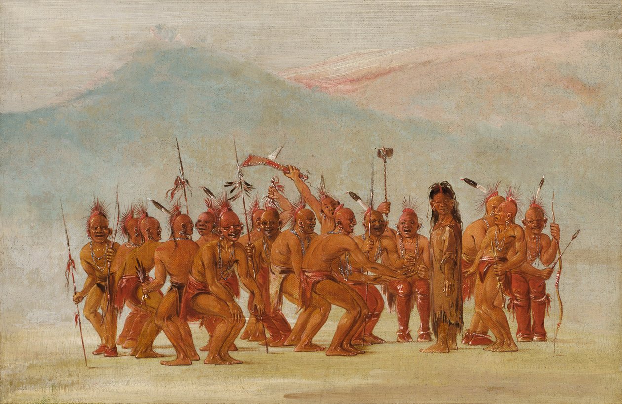 Dance to the Berdash, 1835-1837. av George Catlin