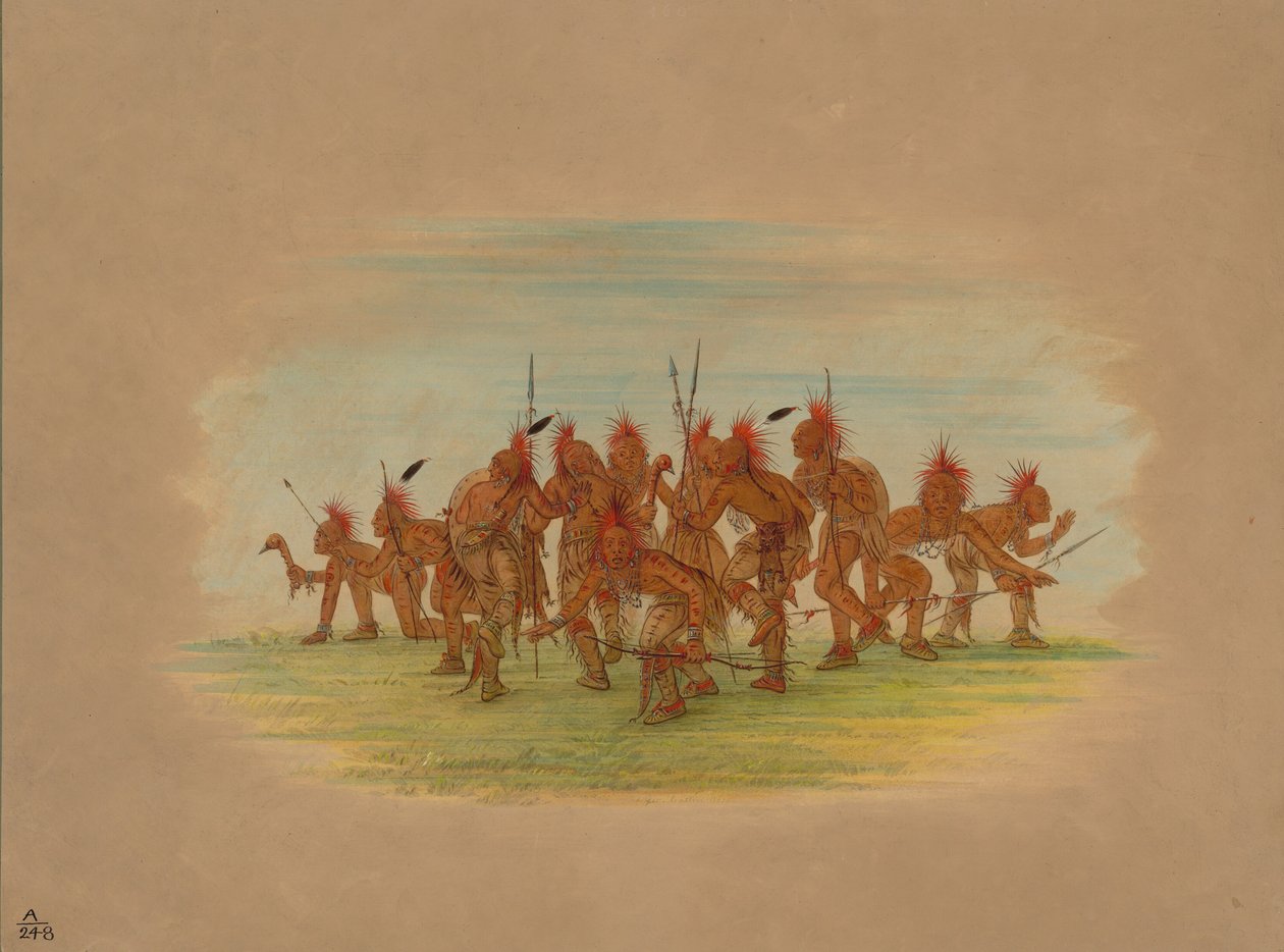 Discovery Dance - Saukie, 1861. av George Catlin