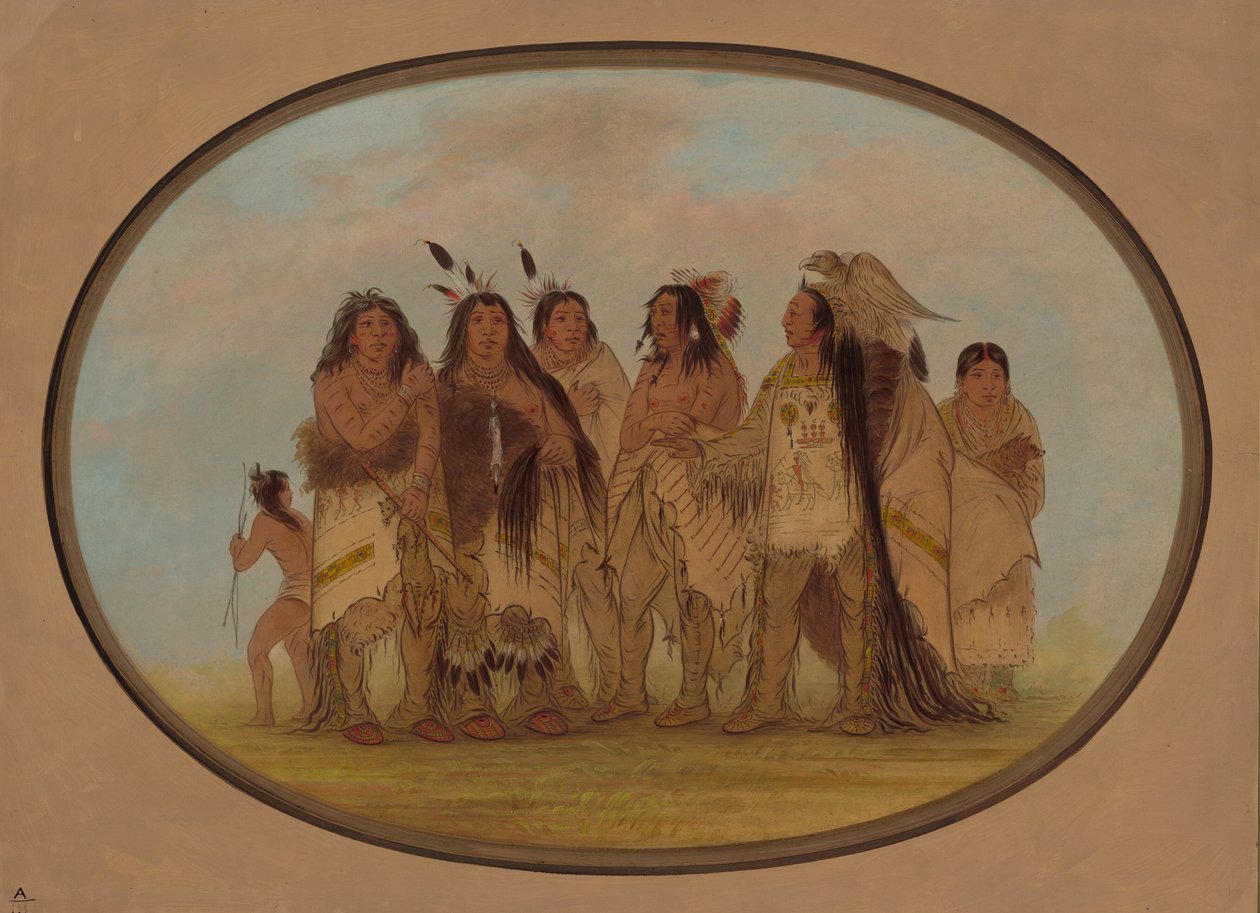 Distinguished Crow Indians, 18611869. av George Catlin