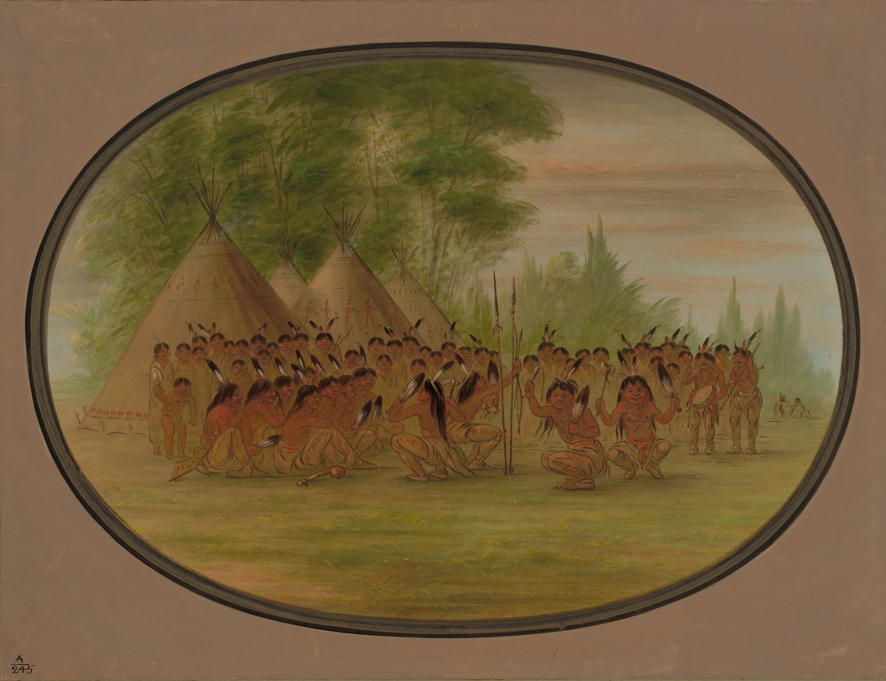 Eagle Dance - Choctaw, 18611869. av George Catlin