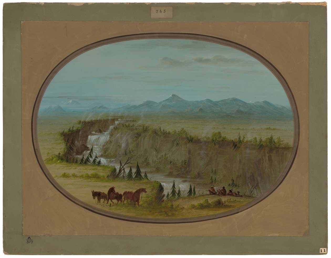 Falls of the Snake River av George Catlin