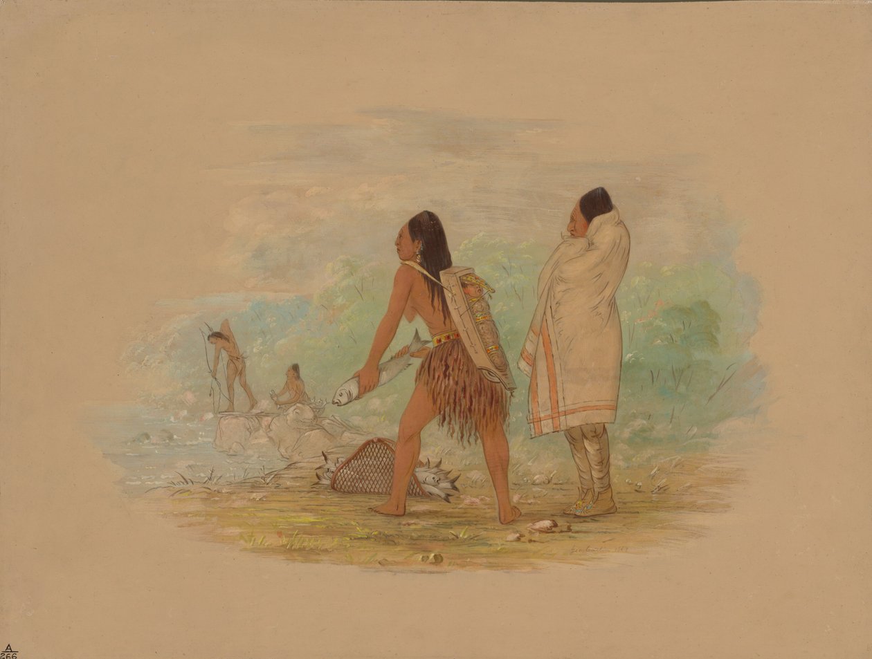 Flathead-indianere, 1861. av George Catlin