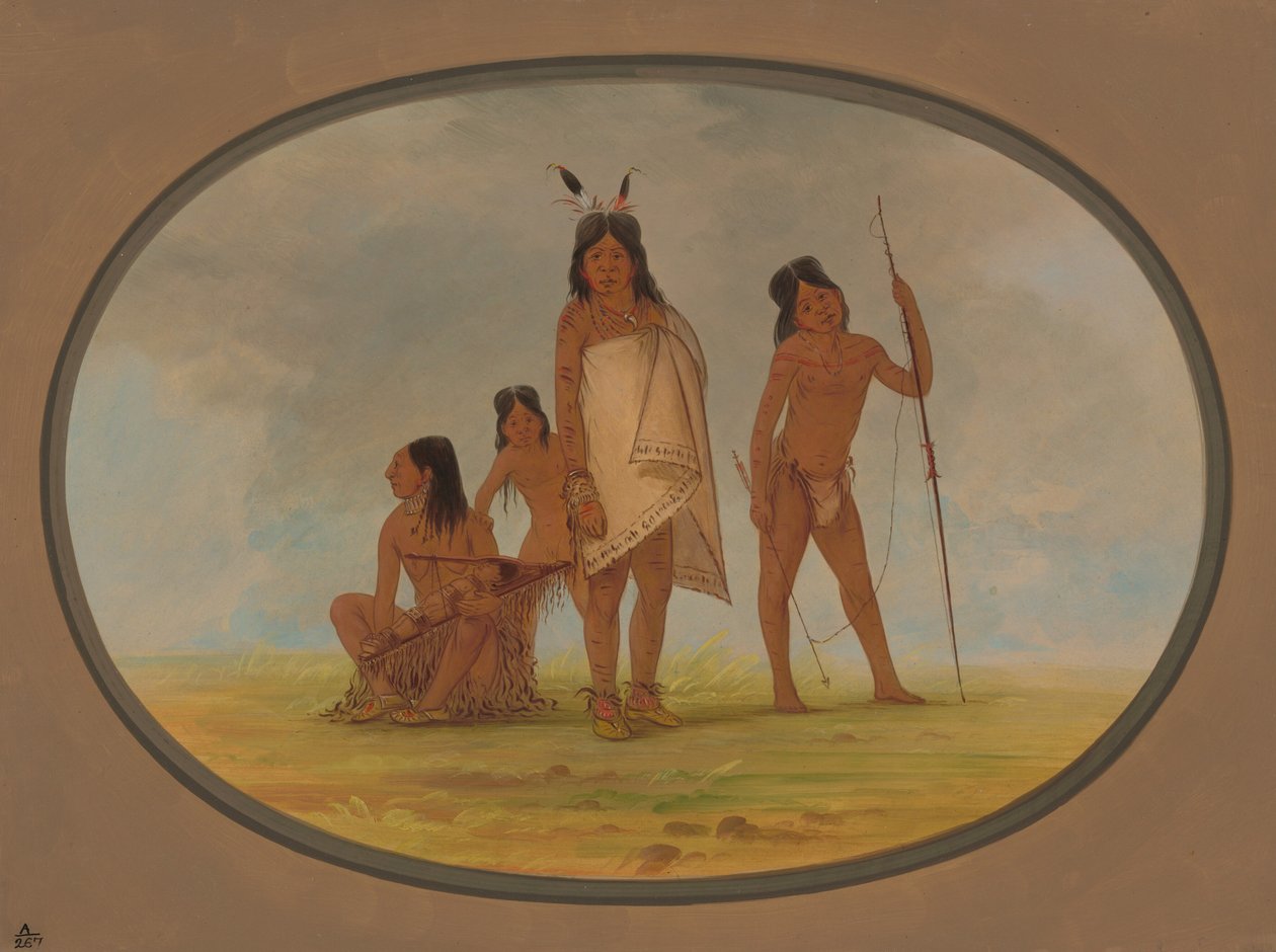 Fire flathode-indianere, 18551869. av George Catlin
