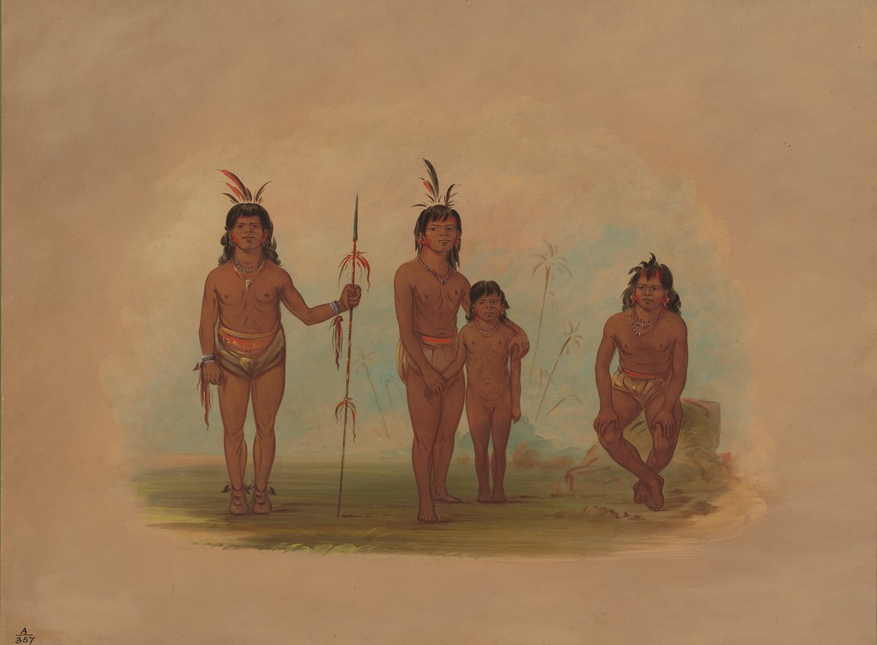 Fire goo-a-give indianere, 18541869. av George Catlin