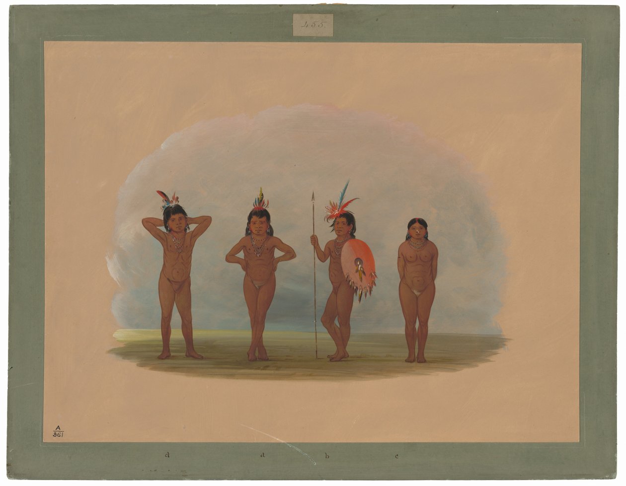 Fire Zurumati-barn av George Catlin
