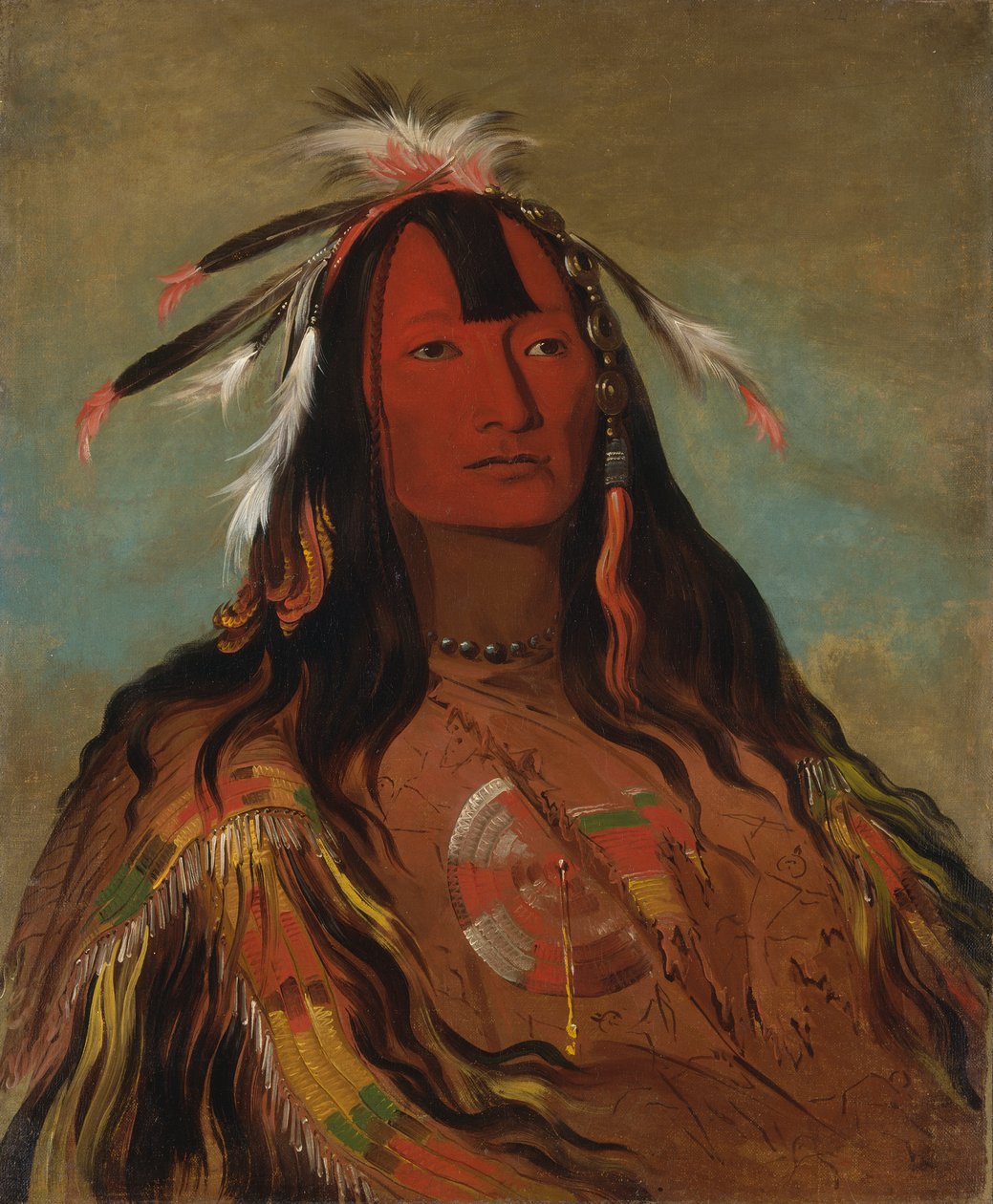 Hee-oh'ks-te-kin, Rabbit's Skin Leggings, 1832. av George Catlin