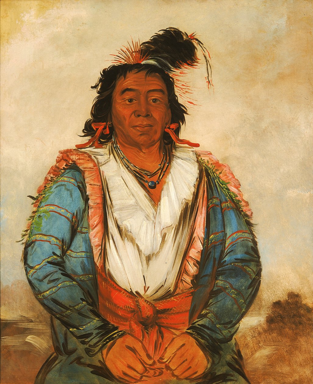 Hose-put-o-káw-gee, en modig, 1834. av George Catlin