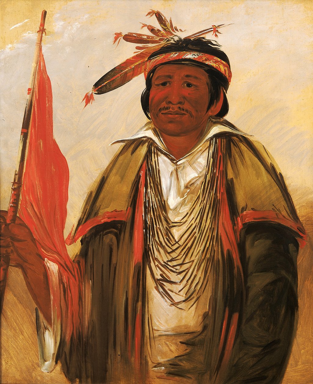 Ke-chin-qua, Big Bear, 1830. av George Catlin