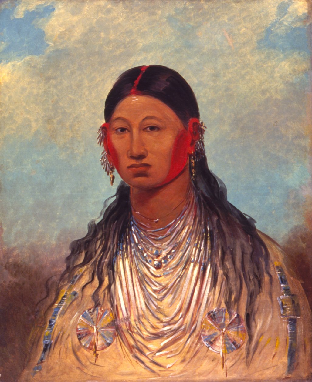 Koon-za-ya-me, kvinnelig krigsørn, 1844. av George Catlin