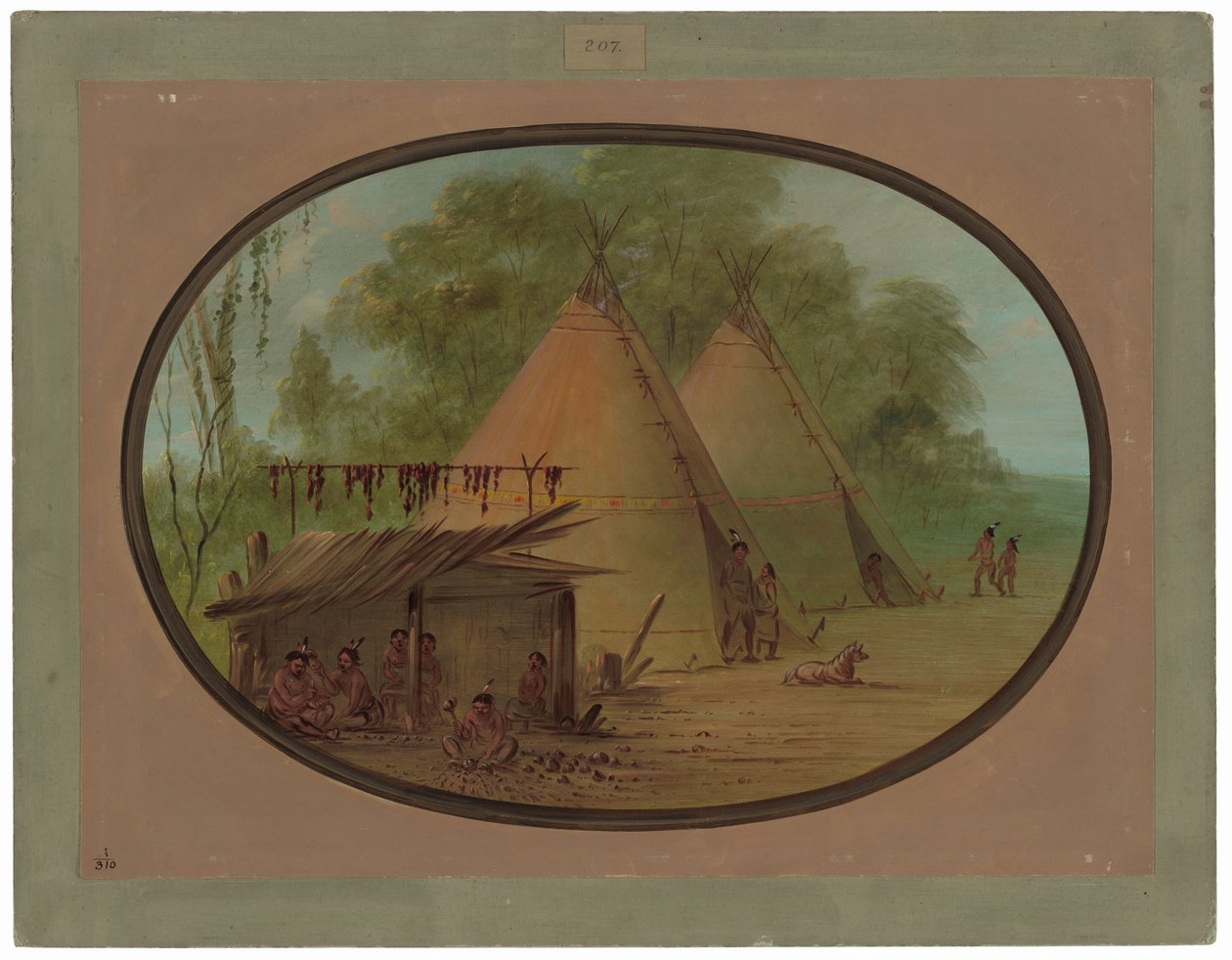 Å lage Flint Arrowheads - Apachees av George Catlin