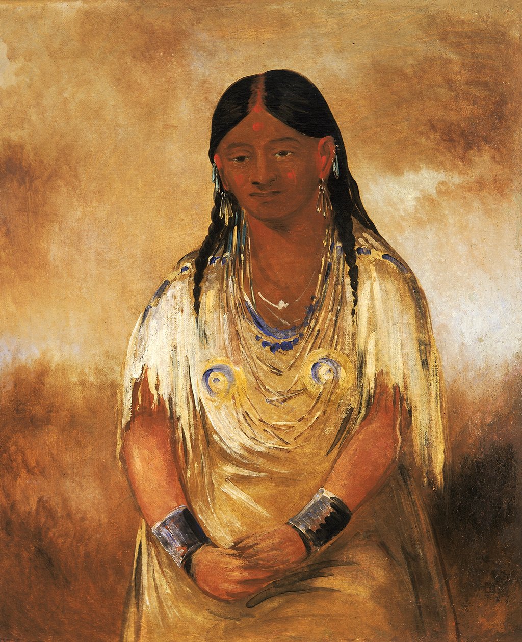 Mún-ne-o-ye, en kvinne, 1832. av George Catlin
