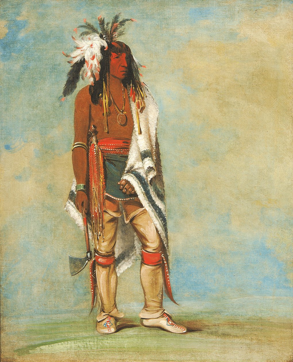 Nót-to-way, en sjef, 1835-1836. av George Catlin